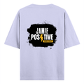 Oversized Standard T-Shirt | Oversized Fit Unisex | 100% Super Combed Cotton Embroidery | Soft, Breathable, Durable | Unisex Adult | Grunge - back - Lavender - mockup 2