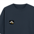 Oversized Standard T-Shirt | Oversized Fit Unisex | 100% Super Combed Cotton Embroidery | Soft, Breathable, Durable | Unisex Adult | Grunge - left pocket - Navy Blue - mockup 3