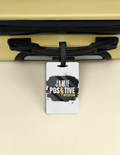 Luggage Tag | Travel Accessory | Acrylic UV Printed Double-Sided | Secure Strap, Glossy, Durable | Unisex | Grunge | Positivity | Motivation - front - White - mockup 1