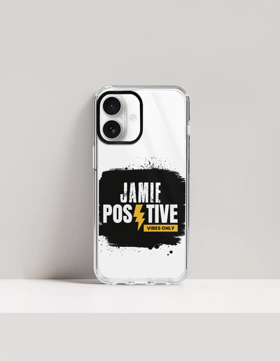 iPhone Glass Case | For iPhone Users | Tempered Glass Back & TPU Sides | Durable Protection & Fade-Proof Print | Unisex | Grunge | Positivity - front_16 - 16 - mockup 4