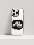 iPhone Glass Case | For iPhone Users | Tempered Glass Back & TPU Sides | Durable Protection & Fade-Proof Print | Unisex | Grunge | Positivity - front_16 Pro Max - 16 Pro Max - mockup 7
