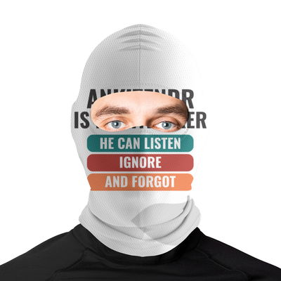 Personalized Typography Balaclava All Over Printing for Friend - Birthday Gift