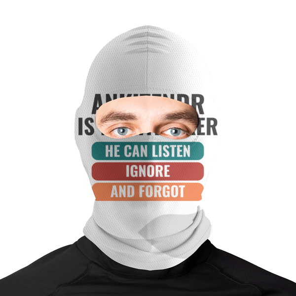 Personalized Typography Balaclava All Over Printing for Friend - Birthday Gift