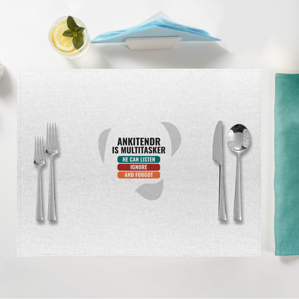 Personalized Typography Cloth Napkin All Over Printing for Friend - Birthday Gift