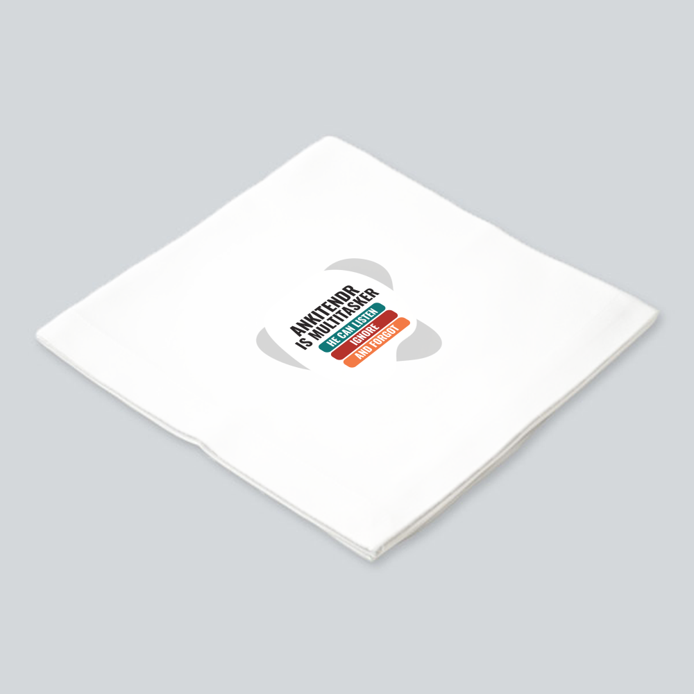 Personalized Typography Cloth Napkin All Over Printing for Friend - Birthday Gift