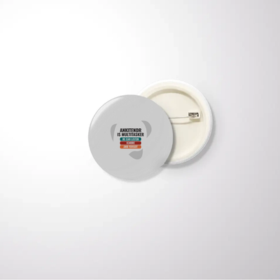 Personalized Typography Accessory for Friend - Birthday Gift - Badge Printing 44mm Accessory 1991