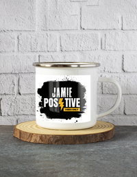 White Enamel Mugs | 11 Oz | Enamel Coated Stainless Steel | Dishwasher Safe, Shatterproof | Unisex | Personalized | Bold | Positivity | Self-belief | Everyday | Motivational