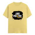 Classic Crew T-Shirt | Men's Regular Fit | 180 GSM Bio-Washed Cotton | DTG Print Ready | Double-Stitched & Ribbed Neck | Personalized | DTG | Bold | Positivity | Self-belief | Everyday | Motivational - front - Yellow - mockup 1