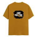 Classic Crew T-Shirt | Men's Regular Fit | 180 GSM Bio-Washed Cotton | DTG Print Ready | Double-Stitched & Ribbed Neck | Personalized | DTG | Bold | Positivity | Self-belief | Everyday | Motivational - back - Mustard Yellow - mockup 2