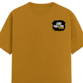 Classic Crew T-Shirt | Men's Regular Fit | 180 GSM Bio-Washed Cotton | DTG Print Ready | Double-Stitched & Ribbed Neck | Personalized | DTG | Bold | Positivity | Self-belief | Everyday | Motivational - left pocket - Mustard Yellow - mockup 3
