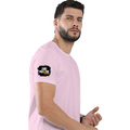 Classic Crew T-Shirt | Men's Regular Fit | 180 GSM Bio-Washed Cotton | DTG Print Ready | Double-Stitched & Ribbed Neck | Personalized | DTG | Bold | Positivity | Self-belief | Everyday | Motivational - right sleeve - Light Baby Pink - mockup 6
