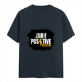 Female Classic Crew T-Shirt | Women's Regular Fit | 180 GSM Bio-Washed Cotton | Double Stitched, Pre-Shrunk | Personalized | DTG | Bold | Positivity | Self-belief | Everyday | Motivational - front - Navy Blue - mockup 1