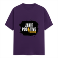 Female Classic Crew T-Shirt | Women's Regular Fit | 180 GSM Bio-Washed Cotton | Double Stitched, Pre-Shrunk | Personalized | DTG | Bold | Positivity | Self-belief | Everyday | Motivational - front - Purple - mockup 1