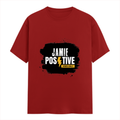 Female Classic Crew T-Shirt | Women's Regular Fit | 180 GSM Bio-Washed Cotton | Double Stitched, Pre-Shrunk | Personalized | DTG | Bold | Positivity | Self-belief | Everyday | Motivational - front - Red - mockup 1