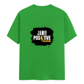 Female Classic Crew T-Shirt | Women's Regular Fit | 180 GSM Bio-Washed Cotton | Double Stitched, Pre-Shrunk | Personalized | DTG | Bold | Positivity | Self-belief | Everyday | Motivational - back - Flag Green - mockup 2