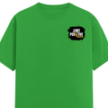 Female Classic Crew T-Shirt | Women's Regular Fit | 180 GSM Bio-Washed Cotton | Double Stitched, Pre-Shrunk | Personalized | DTG | Bold | Positivity | Self-belief | Everyday | Motivational - left pocket - Flag Green - mockup 3