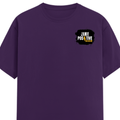 Female Classic Crew T-Shirt | Women's Regular Fit | 180 GSM Bio-Washed Cotton | Double Stitched, Pre-Shrunk | Personalized | DTG | Bold | Positivity | Self-belief | Everyday | Motivational - left pocket - Purple - mockup 3