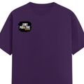 Female Classic Crew T-Shirt | Women's Regular Fit | 180 GSM Bio-Washed Cotton | Double Stitched, Pre-Shrunk | Personalized | DTG | Bold | Positivity | Self-belief | Everyday | Motivational - right pocket - Purple - mockup 4