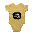 Baby Romper | 0-12 Months Regular Fit | 180 GSM Bio-Washed Cotton Blend | Double Stitched, Pre-Shrunk | Unisex | Personalized | DTF | Bold | Positivity | Self-belief | Everyday | Motivational - back - Yellow - mockup 2