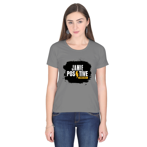Women's Classic Crew T-Shirt | Regular Fit | 180 GSM Bio-Washed Cotton | DTF Print Ready | Double Stitched, Pre-Shrunk | Personalized | DTF | Bold | Positivity | Self-belief | Everyday | Motivational