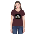 Women's Classic Crew T-Shirt | Regular Fit | 180 GSM Bio-Washed Cotton | DTF Print Ready | Double Stitched, Pre-Shrunk | Personalized | DTF | Bold | Positivity | Self-belief | Everyday | Motivational - front - Maroon - mockup 1