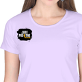Women's Classic Crew T-Shirt | Regular Fit | 180 GSM Bio-Washed Cotton | DTF Print Ready | Double Stitched, Pre-Shrunk | Personalized | DTF | Bold | Positivity | Self-belief | Everyday | Motivational - right pocket - Lavender - mockup 4