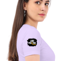 Women's Classic Crew T-Shirt | Regular Fit | 180 GSM Bio-Washed Cotton | DTF Print Ready | Double Stitched, Pre-Shrunk | Personalized | DTF | Bold | Positivity | Self-belief | Everyday | Motivational - right sleeve - Lavender - mockup 6