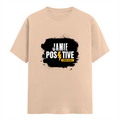 Men's Classic Crew T-Shirt | Regular Fit | 180 GSM Bio-Washed Cotton | DTF Print Ready | Pre-Shrunk, Durable | Personalized | DTF | Bold | Positivity | Self-belief | Everyday | Motivational - front - Peach - mockup 1