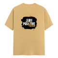 Men's Classic Crew T-Shirt | Regular Fit | 180 GSM Bio-Washed Cotton | DTF Print Ready | Pre-Shrunk, Durable | Personalized | DTF | Bold | Positivity | Self-belief | Everyday | Motivational - back - Beige - mockup 2