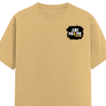 Men's Classic Crew T-Shirt | Regular Fit | 180 GSM Bio-Washed Cotton | DTF Print Ready | Pre-Shrunk, Durable | Personalized | DTF | Bold | Positivity | Self-belief | Everyday | Motivational - left pocket - Beige - mockup 3