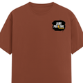 Men's Classic Crew T-Shirt | Regular Fit | 180 GSM Bio-Washed Cotton | DTF Print Ready | Pre-Shrunk, Durable | Personalized | DTF | Bold | Positivity | Self-belief | Everyday | Motivational - left pocket - Copper - mockup 3