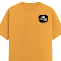 Men's Classic Crew T-Shirt | Regular Fit | 180 GSM Bio-Washed Cotton | DTF Print Ready | Pre-Shrunk, Durable | Personalized | DTF | Bold | Positivity | Self-belief | Everyday | Motivational - left pocket - Golden Yellow - mockup 3