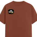 Men's Classic Crew T-Shirt | Regular Fit | 180 GSM Bio-Washed Cotton | DTF Print Ready | Pre-Shrunk, Durable | Personalized | DTF | Bold | Positivity | Self-belief | Everyday | Motivational - right pocket - Copper - mockup 4