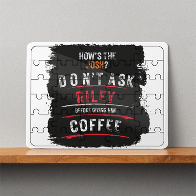 MDF Wooden Puzzles | 6x8 Inch | 30 Pieces | Durable MDF | Glossy Finish | Sublimation Print | Lightweight | Waterproof | Fade-Proof | Unisex | Personalized | Grunge | Coffee | Pop Culture (Bollywood) | Everyday | Playful | Uri: The Surgical Strike - front - White - mockup 1
