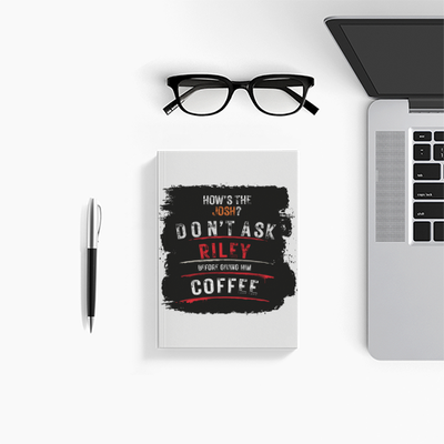 Notebook | A5 | 300 GSM Cover, 70 GSM Pages | 120 Pages, Ruled/Unruled, Soft Binding | Unisex | Personalized | Grunge | Coffee | Pop Culture (Bollywood) | Everyday | Playful | Uri: The Surgical Strike - front - White - mockup 1