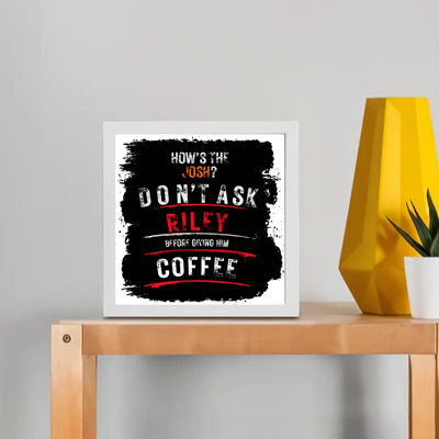 Framed Poster | Multiple Sizes | 300 GSM Art Paper | Laminated, Fade-Proof, 1-inch Frame | Unisex Home Decor | Personalized | DTG | Grunge | Coffee | Pop Culture (Bollywood) | Everyday | Playful | Uri: The Surgical Strike - front_8x8In - 8x8In - mockup 1