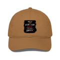 Classic Baseball Cap | Universal Fit | 280 GSM Drill Cotton | DTG Print | Sun Protection | Unisex Adults | Personalized | DTG | Grunge | Coffee | Pop Culture (Bollywood) | Everyday | Playful | Uri: The Surgical Strike - front - Khaki - mockup 1