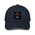 Classic Baseball Cap | Universal Fit | 280 GSM Drill Cotton | DTG Print | Sun Protection | Unisex Adults | Personalized | DTG | Grunge | Coffee | Pop Culture (Bollywood) | Everyday | Playful | Uri: The Surgical Strike - front - Navy Blue - mockup 1