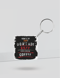 Keychain | Rectangle, Square, Slim Options | Acrylic UV Printed | Fade-Proof, Glossy Finish | Unisex | Personalized | Grunge | Coffee | Pop Culture (Bollywood) | Everyday | Playful | Uri: The Surgical Strike - back_Square - White - mockup 2
