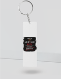 Keychain | Rectangle, Square, Slim Options | Acrylic UV Printed | Fade-Proof, Glossy Finish | Unisex | Personalized | Grunge | Coffee | Pop Culture (Bollywood) | Everyday | Playful | Uri: The Surgical Strike - front_Slim - Slim - White - mockup 5