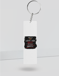 Keychain | Rectangle, Square, Slim Options | Acrylic UV Printed | Fade-Proof, Glossy Finish | Unisex | Personalized | Grunge | Coffee | Pop Culture (Bollywood) | Everyday | Playful | Uri: The Surgical Strike - back_Slim - White - mockup 6