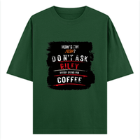 Oversized Classic T-Shirt | Unisex Oversized Fit | 100% Super-Combed Cotton | Pre-Shrunk & Ribbed Neck | Adults | Personalized | DTG | Grunge | Coffee | Pop Culture (Bollywood) | Everyday | Playful | Uri: The Surgical Strike