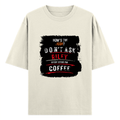 Oversized Classic T-Shirt | Unisex Oversized Fit | 100% Super-Combed Cotton | Pre-Shrunk & Ribbed Neck | Adults | Personalized | DTG | Grunge | Coffee | Pop Culture (Bollywood) | Everyday | Playful | Uri: The Surgical Strike - front - Off White - mockup 1
