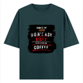 Oversized Classic T-Shirt | Unisex Oversized Fit | 100% Super-Combed Cotton | Pre-Shrunk & Ribbed Neck | Adults | Personalized | DTG | Grunge | Coffee | Pop Culture (Bollywood) | Everyday | Playful | Uri: The Surgical Strike - front - Petrol Blue - mockup 1