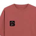 Oversized Classic T-Shirt | Unisex Oversized Fit | 100% Super-Combed Cotton | Pre-Shrunk & Ribbed Neck | Adults | Personalized | DTG | Grunge | Coffee | Pop Culture (Bollywood) | Everyday | Playful | Uri: The Surgical Strike - left pocket - Coral - mockup 3