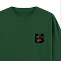 Oversized Classic T-Shirt | Unisex Oversized Fit | 100% Super-Combed Cotton | Pre-Shrunk & Ribbed Neck | Adults | Personalized | DTG | Grunge | Coffee | Pop Culture (Bollywood) | Everyday | Playful | Uri: The Surgical Strike - right pocket - Bottle Green - mockup 4