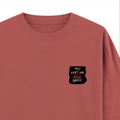 Oversized Classic T-Shirt | Unisex Oversized Fit | 100% Super-Combed Cotton | Pre-Shrunk & Ribbed Neck | Adults | Personalized | DTG | Grunge | Coffee | Pop Culture (Bollywood) | Everyday | Playful | Uri: The Surgical Strike - right pocket - Coral - mockup 4
