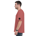 Oversized Classic T-Shirt | Unisex Oversized Fit | 100% Super-Combed Cotton | Pre-Shrunk & Ribbed Neck | Adults | Personalized | DTG | Grunge | Coffee | Pop Culture (Bollywood) | Everyday | Playful | Uri: The Surgical Strike - right sleeve - Coral - mockup 6