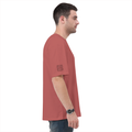 Oversized Classic T-Shirt | Unisex Fit | 100% Super-Combed Cotton | Pre-Shrunk, Double-Stitched | Adults | Personalized | DTF | Grunge | Coffee | Pop Culture (Bollywood) | Everyday | Playful | Uri: The Surgical Strike - left sleeve - Coral - mockup 5