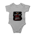 Rompers | Regular Fit Baby & Toddler | Bio-Washed Cotton | Double Stitched, Pre-Shrunk | Unisex | Personalized | DTG | Grunge | Coffee | Pop Culture (Bollywood) | Everyday | Playful | Uri: The Surgical Strike - front - Grey Melange - mockup 1